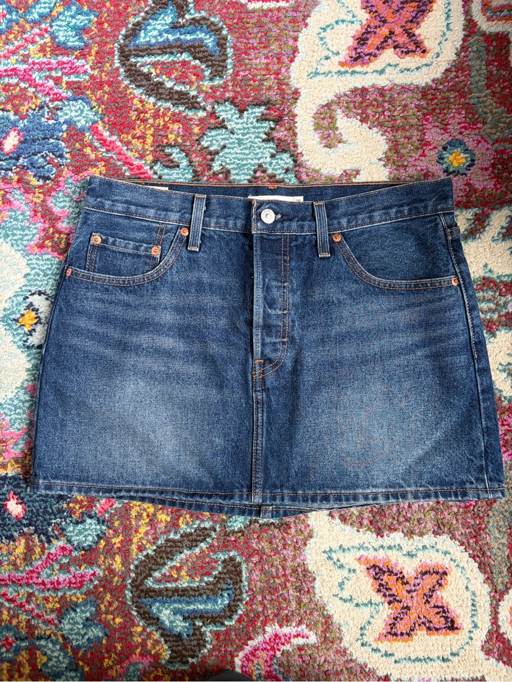 Levi's Icon Skirt - Dark Blue Denim
